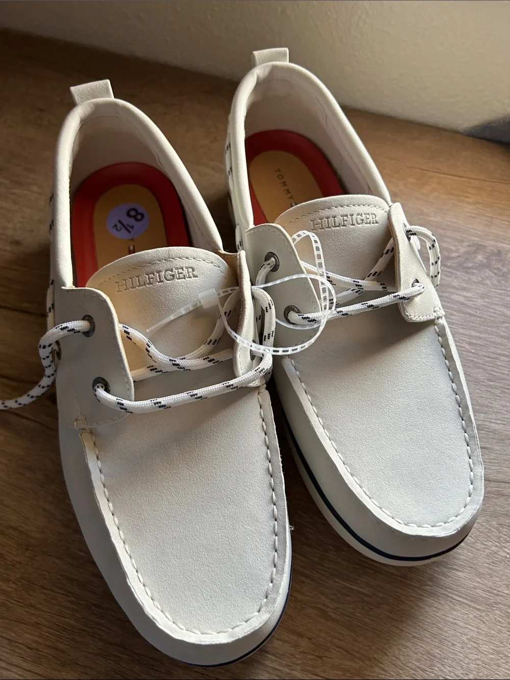 NWOT Men's Casual Boat Shoe in Beige - Lace-Up Slip-On